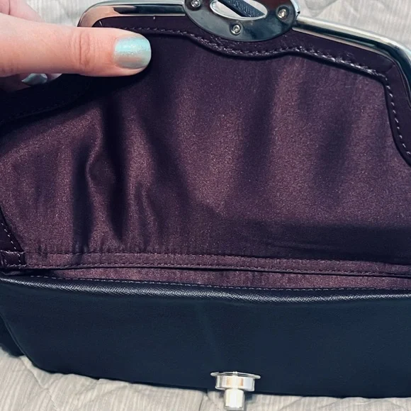 Coach Purple Two-Tone Leather Women's Bag - Picture 5 of 13